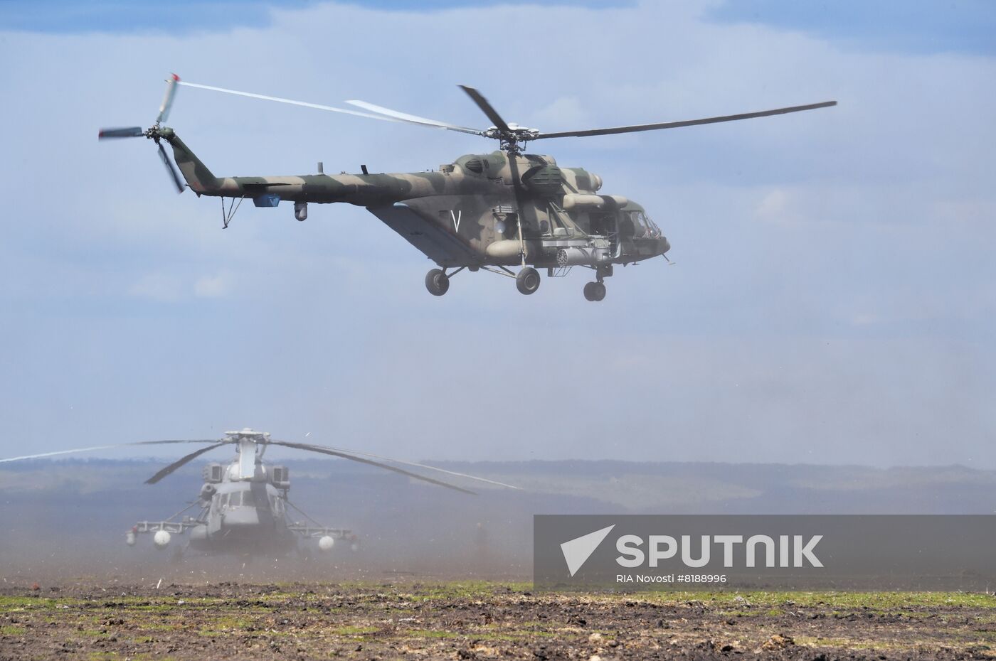 Ukraine Russia Military Operation Helicopter Airfield