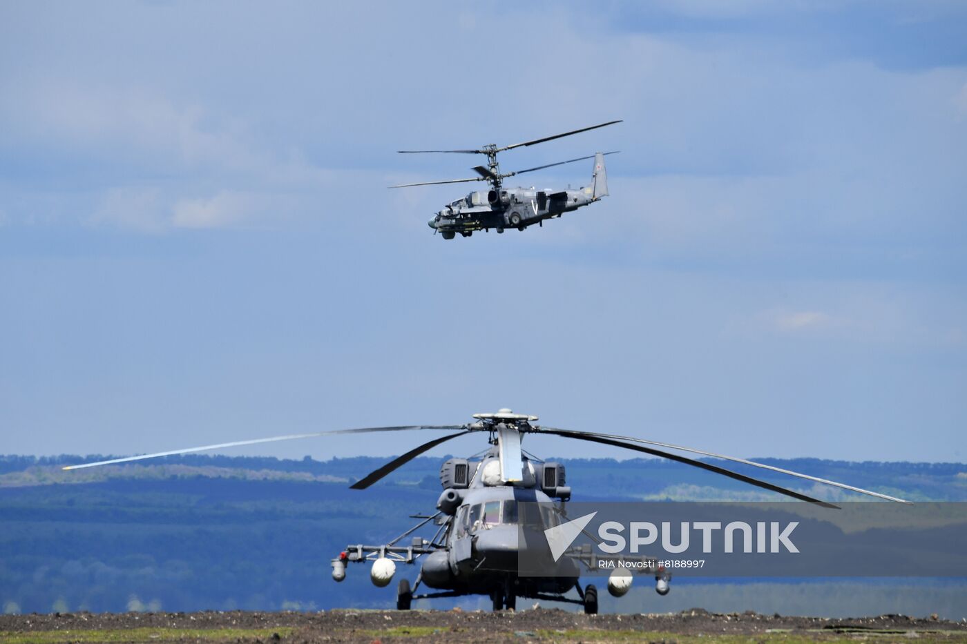Ukraine Russia Military Operation Helicopter Airfield