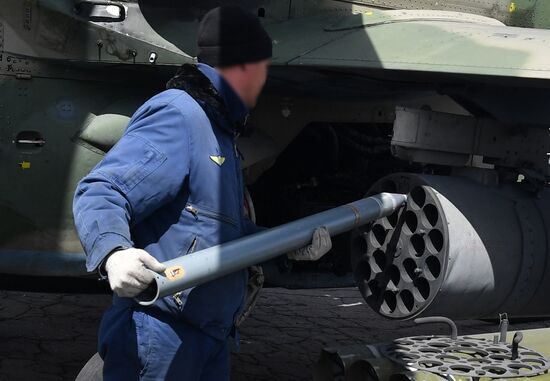 Ukraine Russia Military Operation Helicopter Airfield