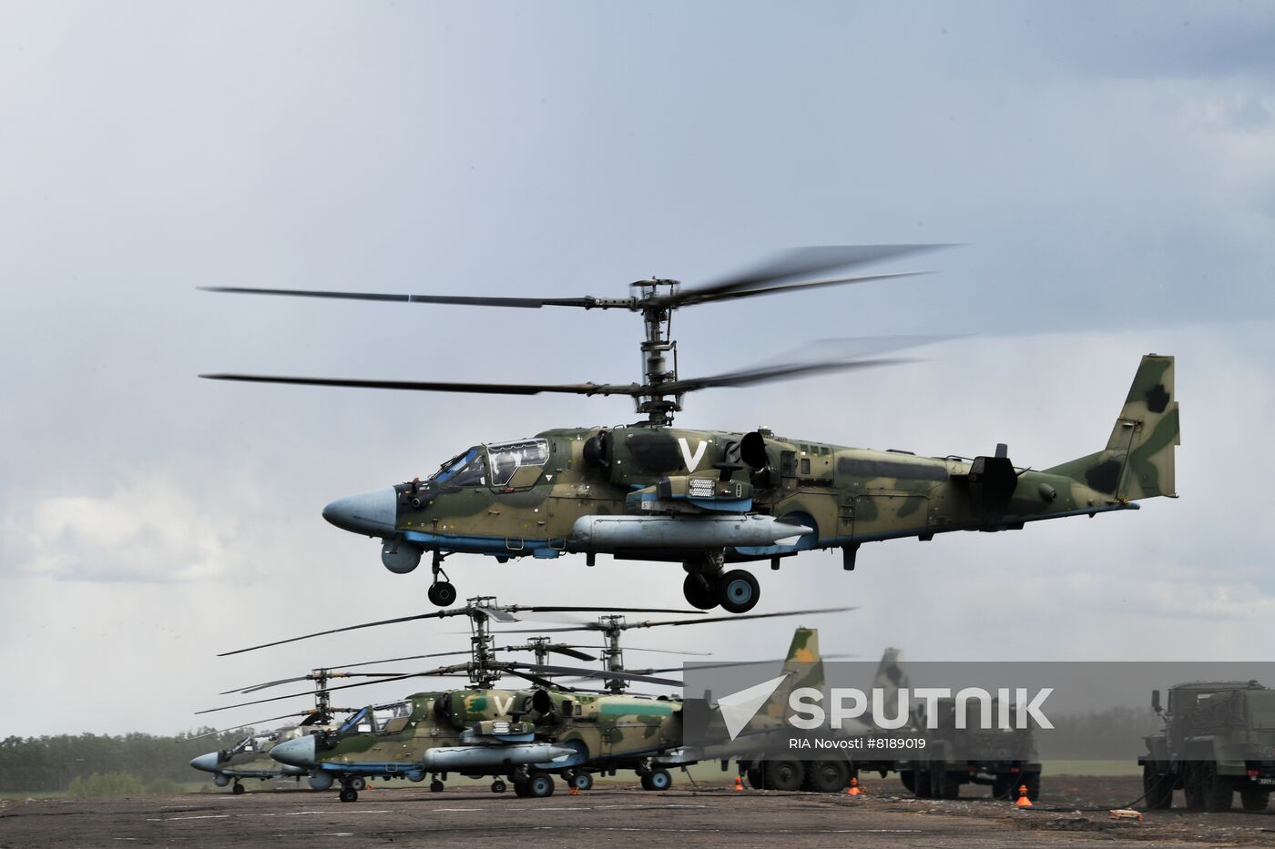 Ukraine Russia Military Operation Helicopter Airfield