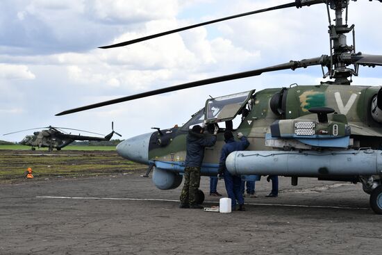 Ukraine Russia Military Operation Helicopter Airfield