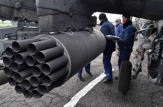 Ukraine Russia Military Operation Helicopter Airfield