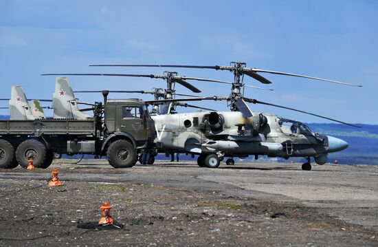 Ukraine Russia Military Operation Helicopter Airfield