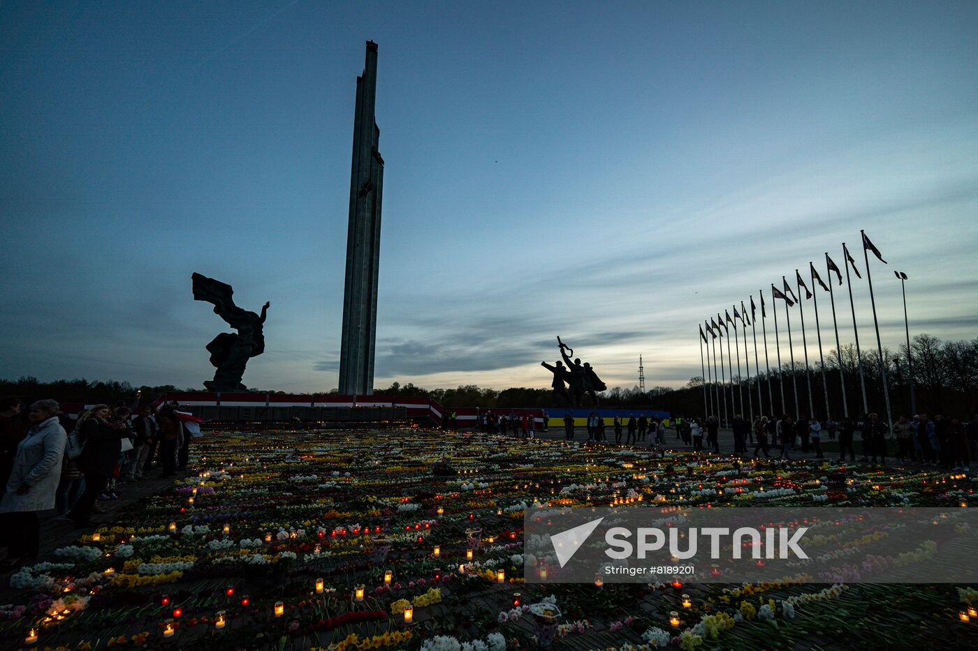 Latvia WWII Memorial Flowers
