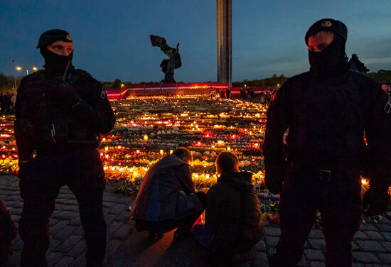 Latvia WWII Memorial Flowers