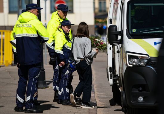 Latvia WWII Soviet Monument Demolition