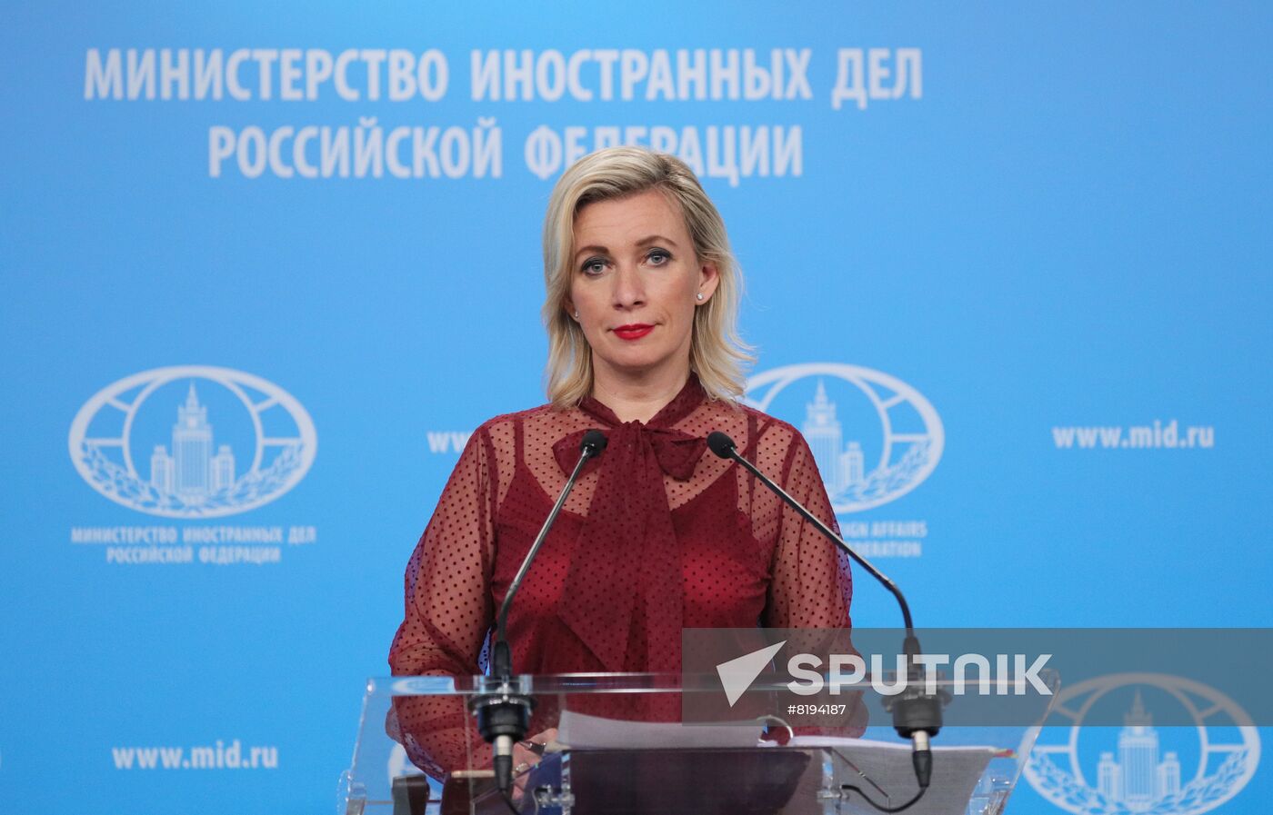 Russia Zakharova Briefing
