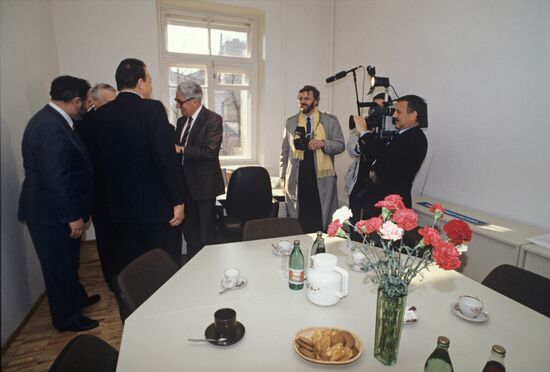 SPD Chairman Hans Jochen Vogel in USSR