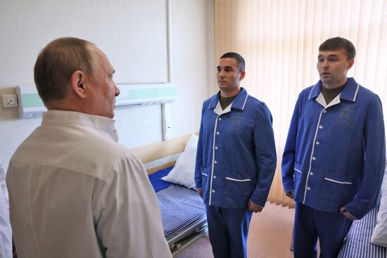 Russia Putin Wounded Soldiers