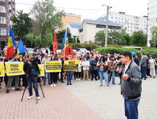 Moldova Ex-President Detention Protest