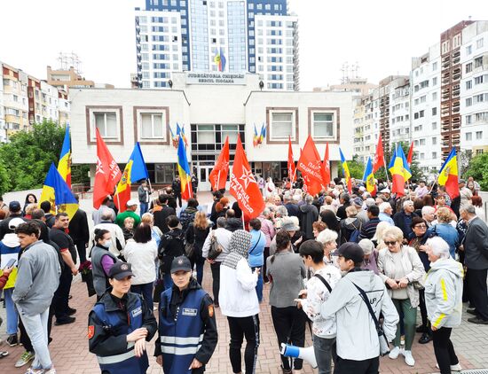 Moldova Ex-President Detention Protest