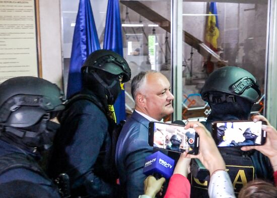 Moldova Ex-President Detention Protest