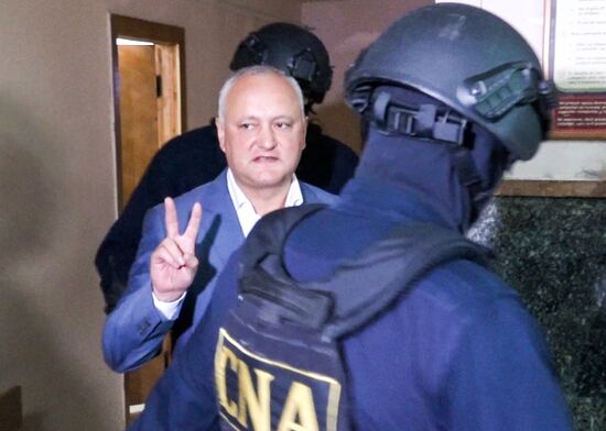 Moldova Ex-President Detention Protest