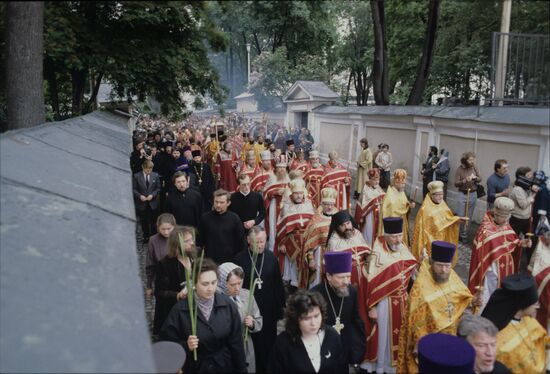 Return of Alexander Nevsky's relics to Alexander Nevsky Lavra in Leningrad