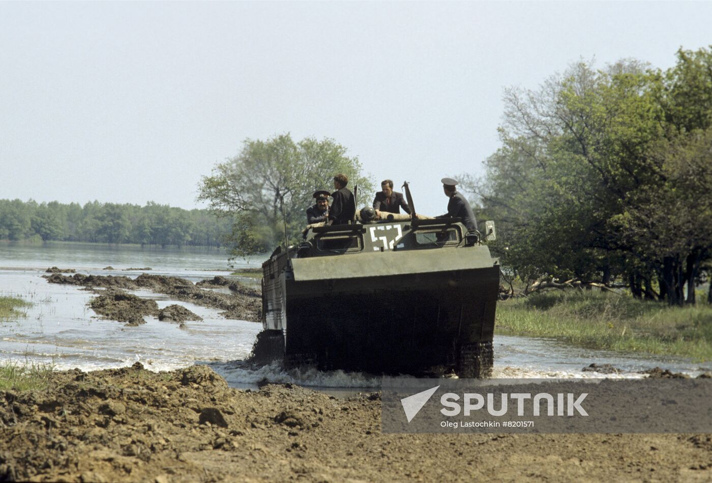 Spring flood in Volgograd region