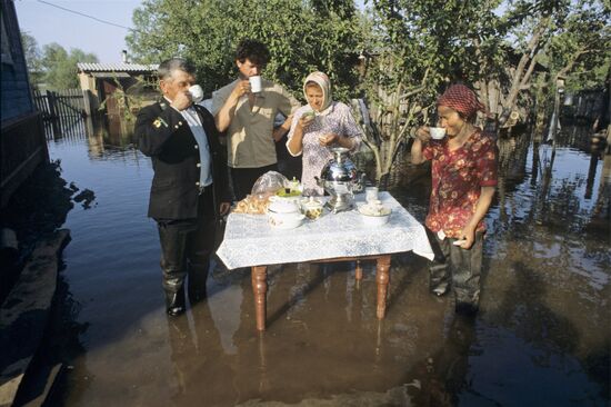 Spring flood in Volgograd region
