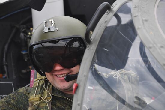 Ukraine Russia Military Operation Helicopter Airfield