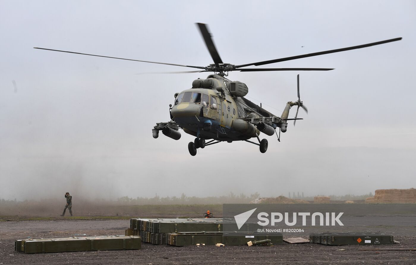 Ukraine Russia Military Operation Helicopter Airfield