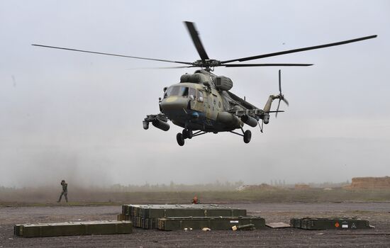 Ukraine Russia Military Operation Helicopter Airfield