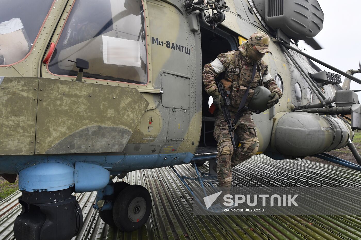 Ukraine Russia Military Operation Helicopter Airfield