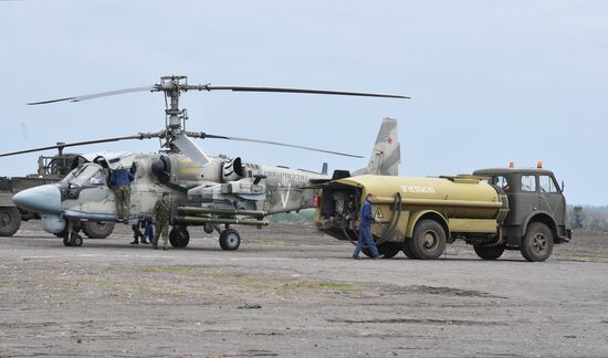 Ukraine Russia Military Operation Helicopter Airfield