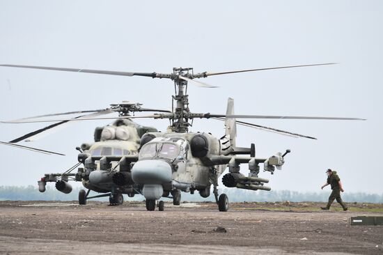 Ukraine Russia Military Operation Helicopter Airfield