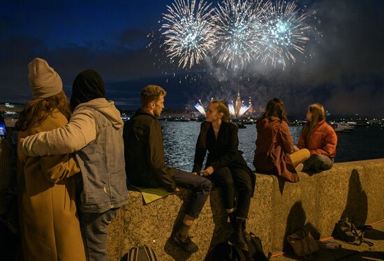 Russia St. Petersburg City Day Fireworks