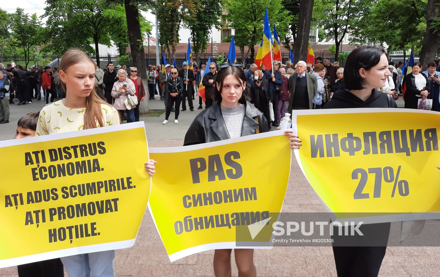 Moldova Ex-President Detention Protest