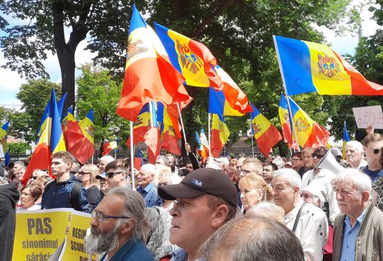 Moldova Ex-President Detention Protest