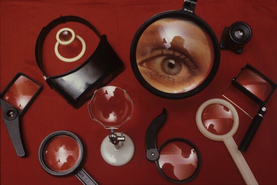Collector of unique colored magnifying glasses Viktor Abramov