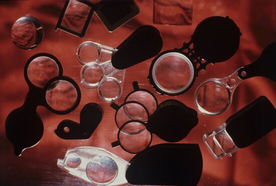 Collector of unique colored magnifying glasses Viktor Abramov