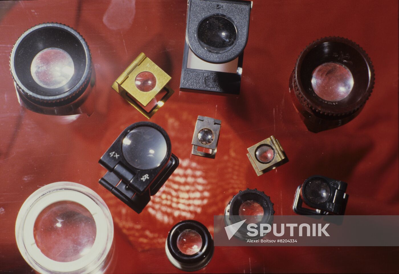 Collector of unique colored magnifying glasses Viktor Abramov