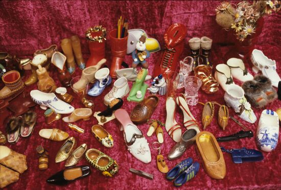 Mrs. Suchkova's collection of miniature footwear