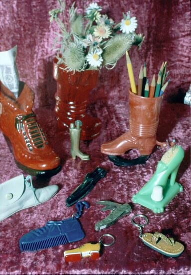 Mrs. Suchkova's collection of miniature footwear