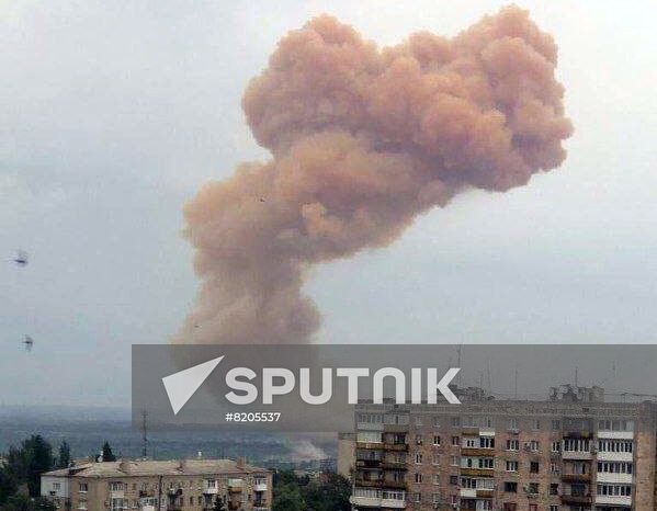 LPR Russia Ukraine Military Operation Chemical Tank Explosion