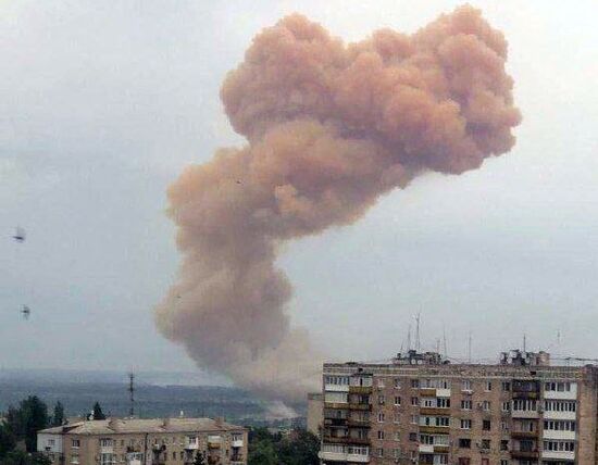 LPR Russia Ukraine Military Operation Chemical Tank Explosion