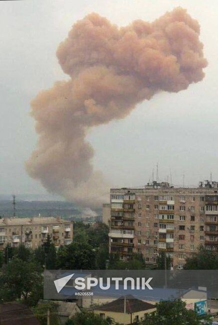 LPR Russia Ukraine Military Operation Chemical Tank Explosion