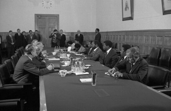 President of People's Republic of Mozambique Samora Machel visits USSR