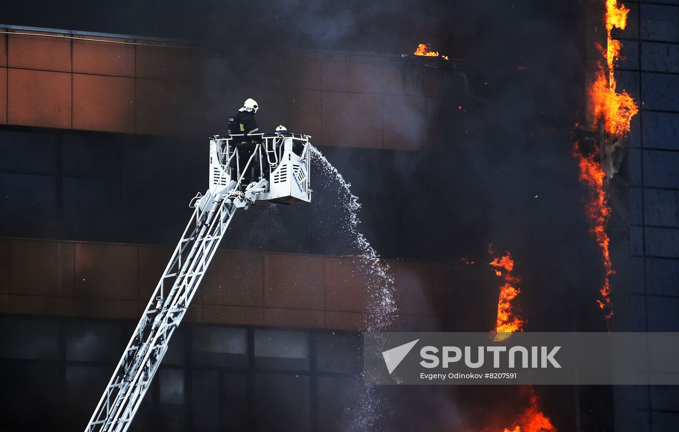 Russia Business Centre Fire