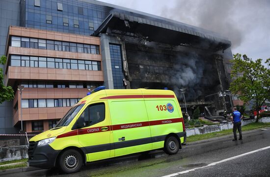 Russia Business Centre Fire