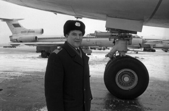 Merited pilot of the USSR Anatoly Kaledin