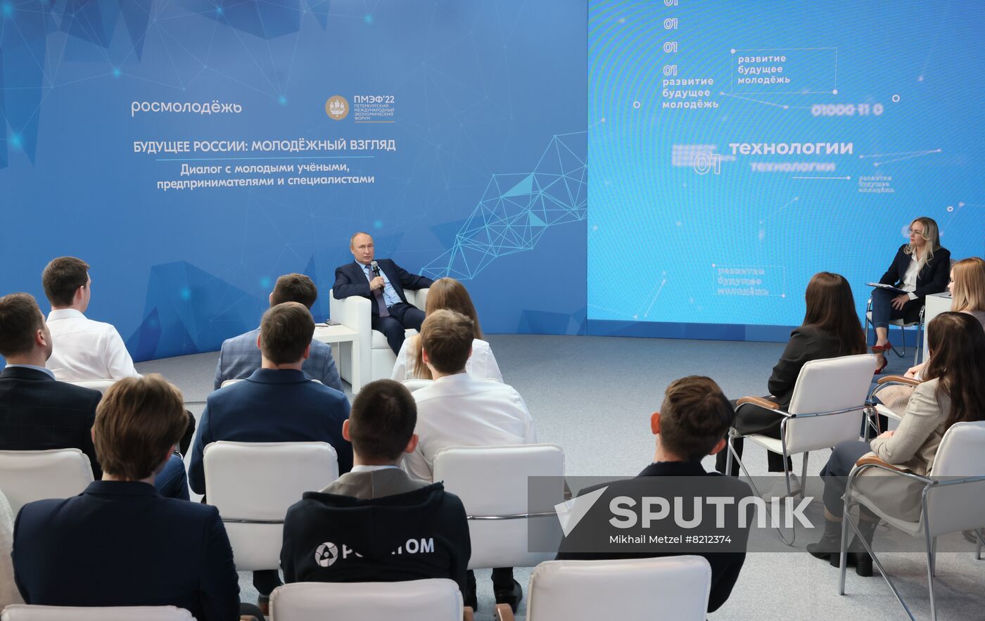 Russia Putin SPIEF Youth Participants