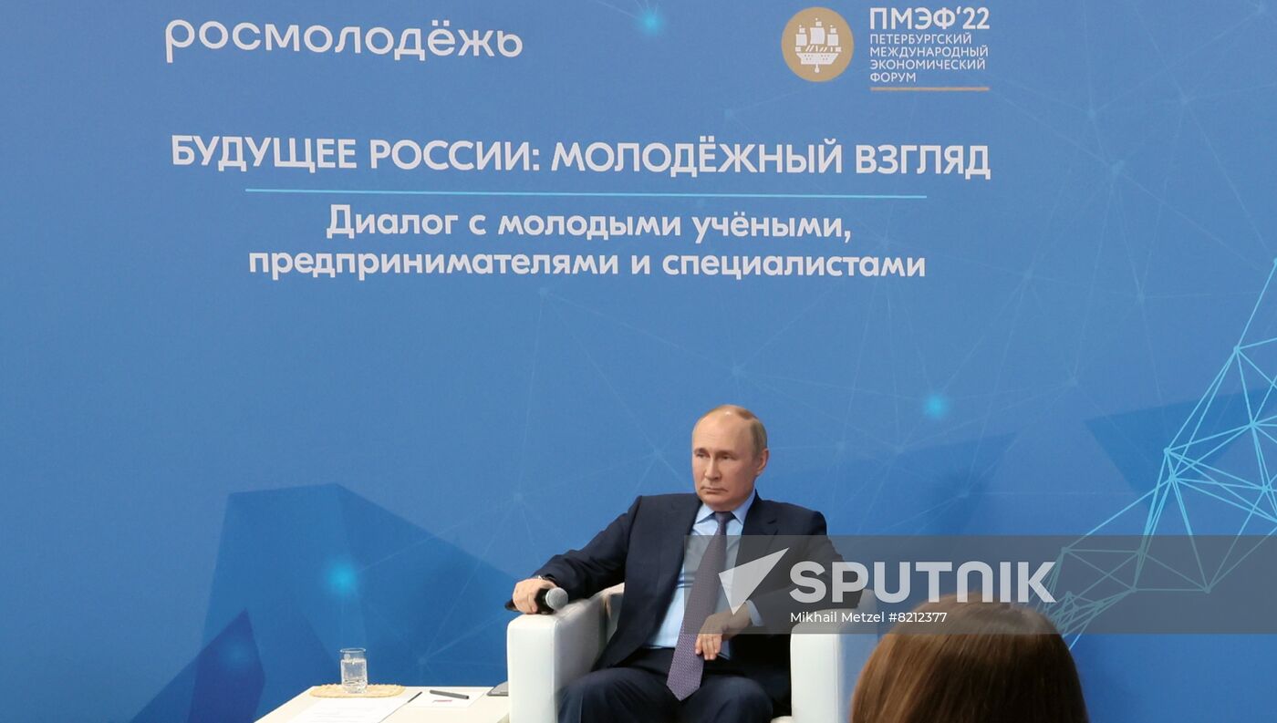 Russia Putin SPIEF Youth Participants