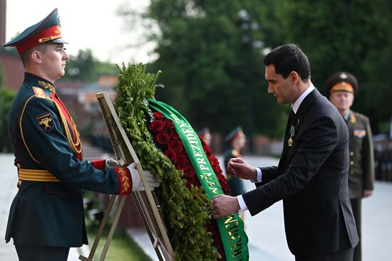 Russia Turkmenistan Wreath Laying