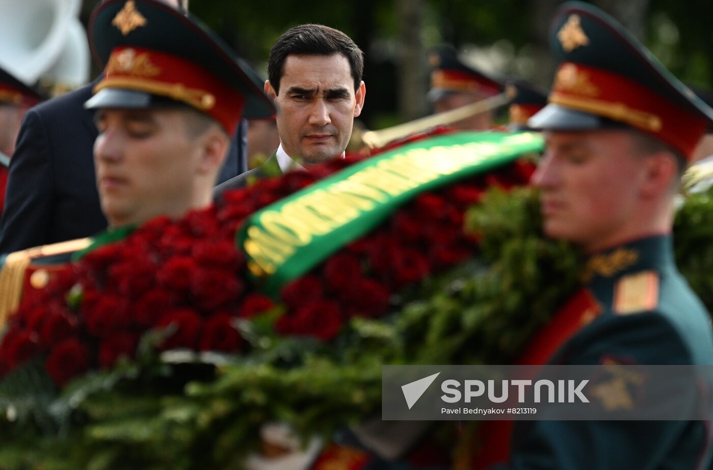 Russia Turkmenistan Wreath Laying