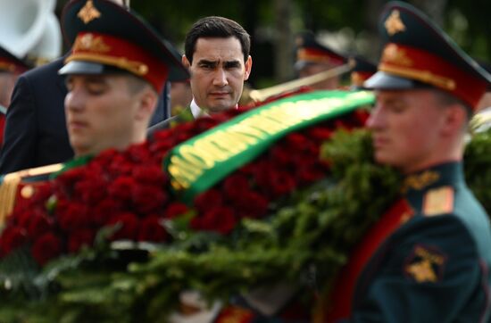 Russia Turkmenistan Wreath Laying