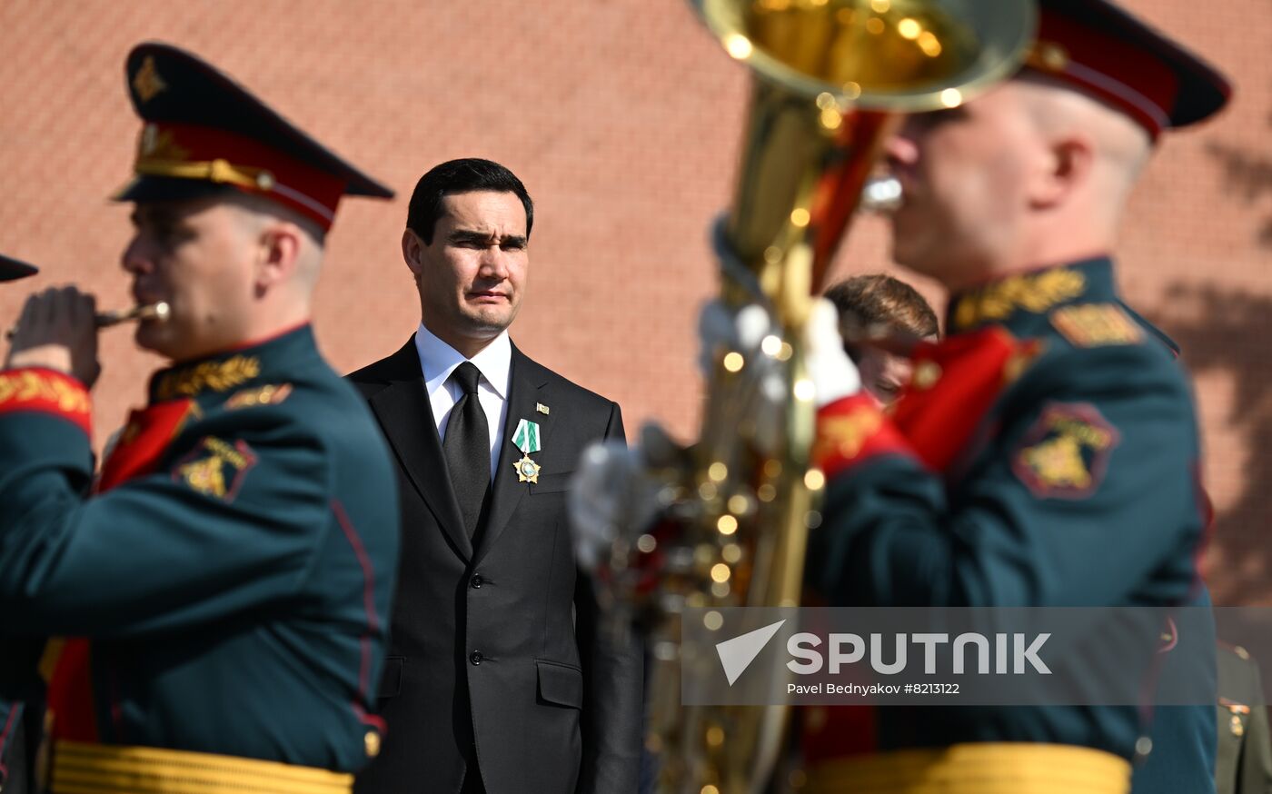 Russia Turkmenistan Wreath Laying