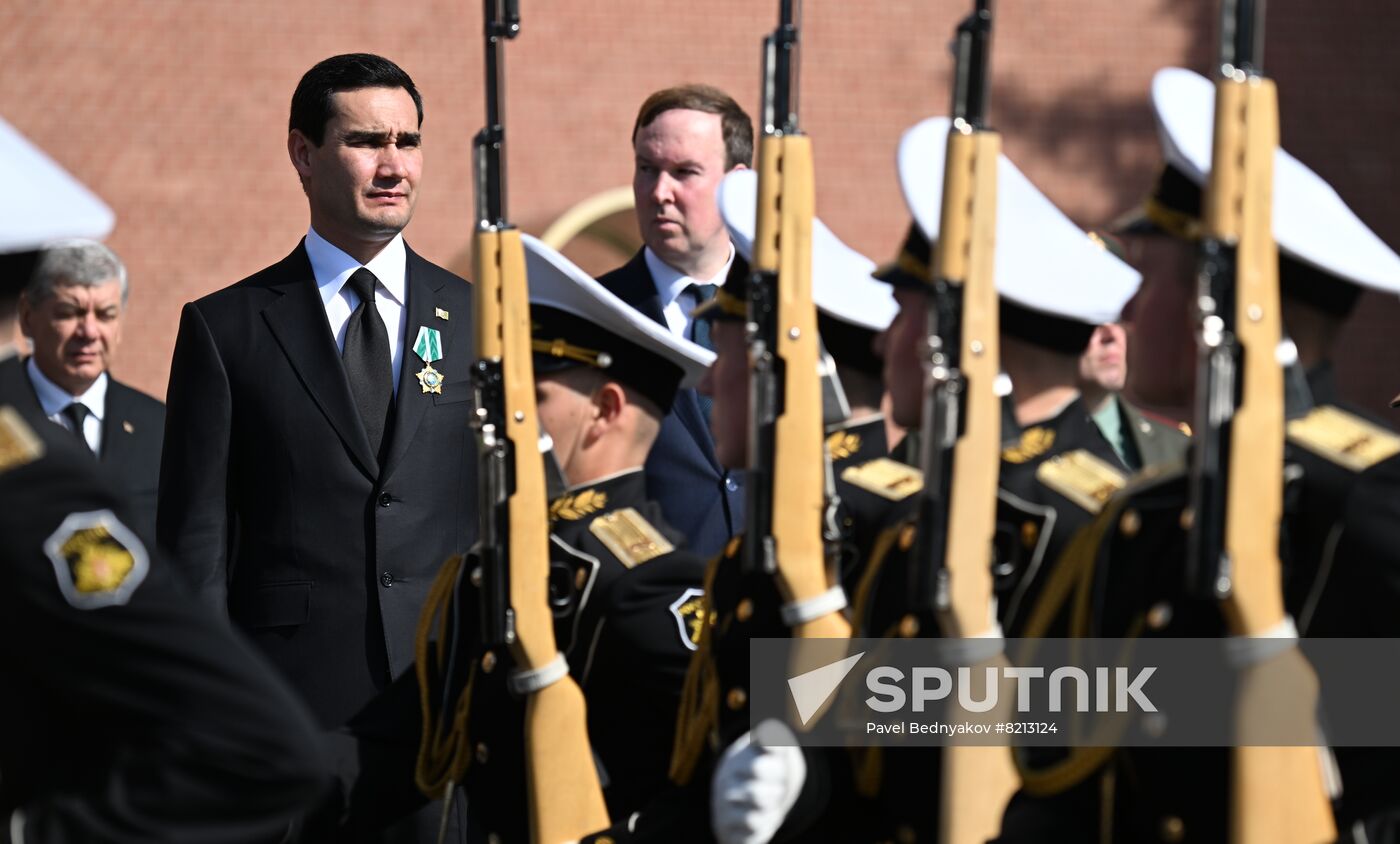 Russia Turkmenistan Wreath Laying