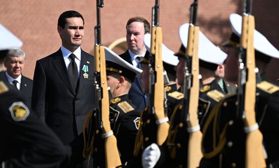 Russia Turkmenistan Wreath Laying