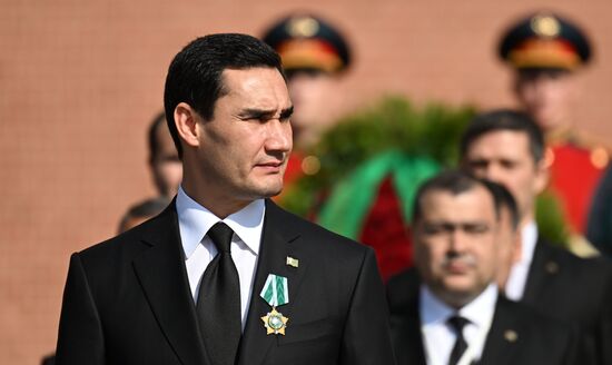 Russia Turkmenistan Wreath Laying